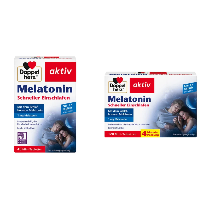 Doppelherz aktiv Melatonin Tabletten in versch. Mengen
