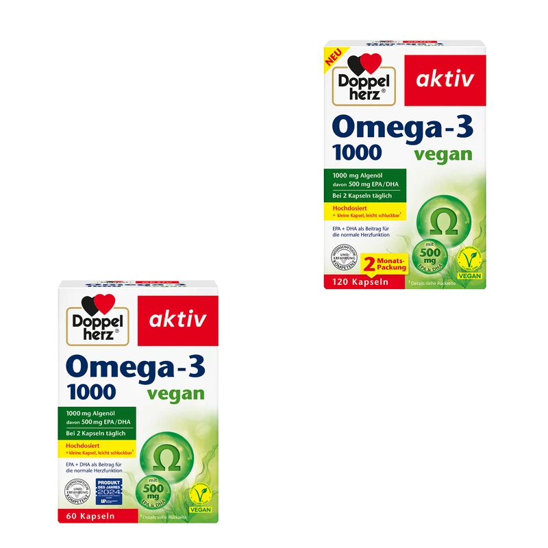 Doppelherz aktiv Omega-3, 1000 vegan in versch. Varianten